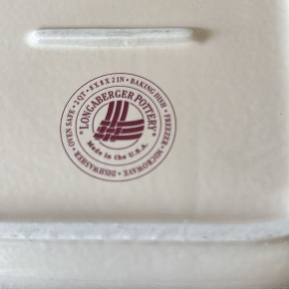 LONGABERGER 11inch Rectangular Baking Dish Woven Traditions Red - Picture 5 of 7